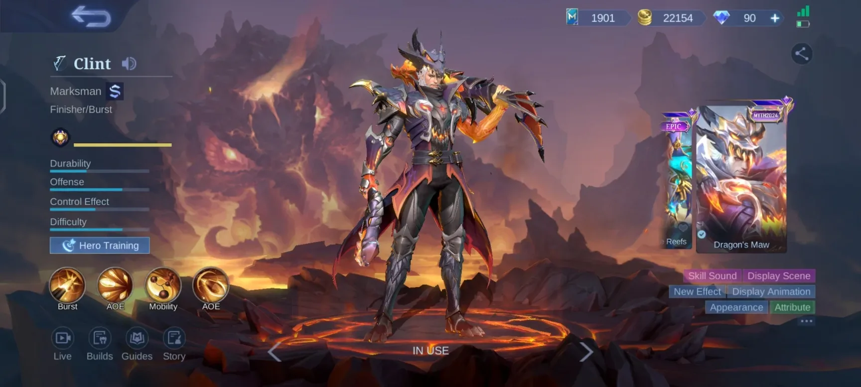 mobile  legends mod apk hero clint skin