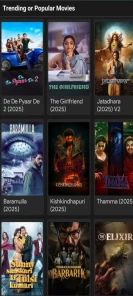 Moov HD Mod APK free movie streaming interface