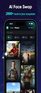 iSwapX Mod APK trending face swap templates