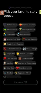 Romantic 2D cutscene from an interactive MeChat story